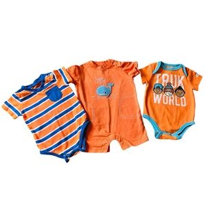 Boy Bodysuit Bundle of 3 Shirts  3 Months